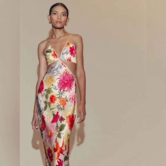 Reformation Cut-Out Floral Maxi Dress - Picture 3 of 6